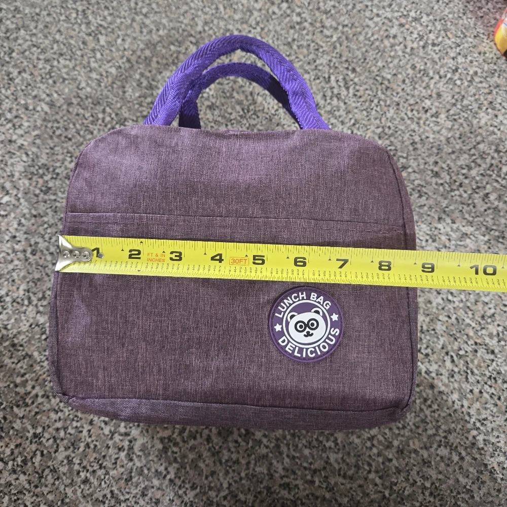 Purple Insulated Lunch Bag